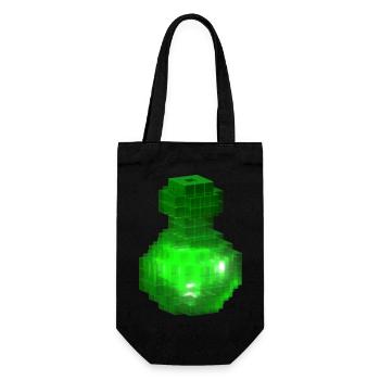 Gothic Metal Vegan Grün Halloween Zauberflasche - Geschenkbeutel für Flaschen - Schwarz - Vorne
