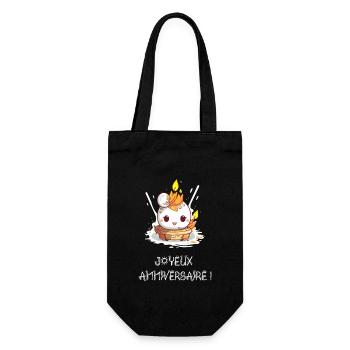 Joyeux anniversaire - Sac à bouteille - noir - Devant