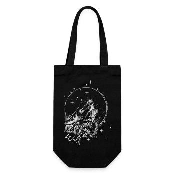 Wolf Moon - Gift Bag for Bottles - black - Front