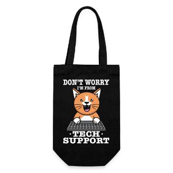 Don't Worry I'm From Tech Support - Geschenkbeutel für Flaschen - Schwarz - Vorne