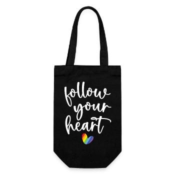 Mois de la fierté - Suivez votre cœur - Sac à bouteille - noir - Devant
