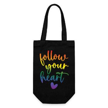 Mois de la fierté - Suivez votre cœur - Sac à bouteille - noir - Devant