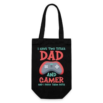 J’ai deux titres Papa et Gamer et je les écrase B - Sac à bouteille - noir - Devant