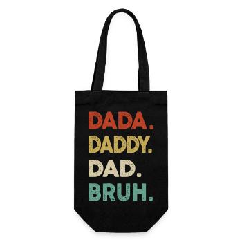 Rétro Dada Daddy Dad Bruh Drôle de fête des pères - Sac à bouteille - noir - Devant