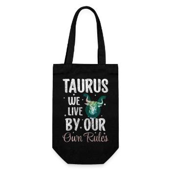 Taurus Earth Birth Symbol - Gift Bag for Bottles - black - Front