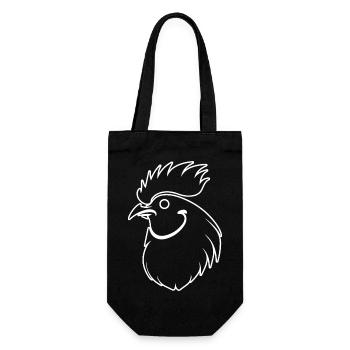 Chicken Chicken House Poultry Rooster Farm - Gift Bag for Bottles - black - Front