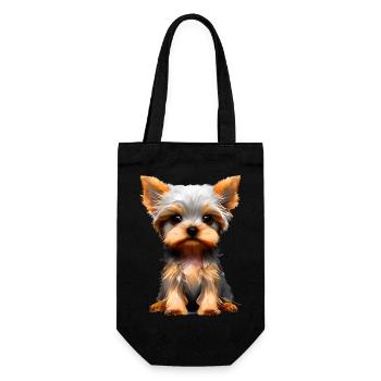 Dog Owner Yorkshire Terrier Puppy Dog - Gift Bag for Bottles - black - Front