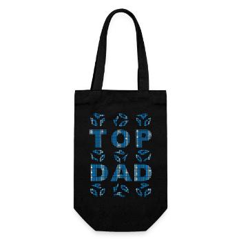 TOP DAD blue-white - Geschenkbeutel für Flaschen - Schwarz - Vorne