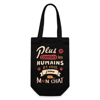 J aime mon chat - Sac à bouteille - noir - Devant