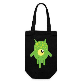 Green Slimy Monster - Gift Bag for Bottles - black - Front
