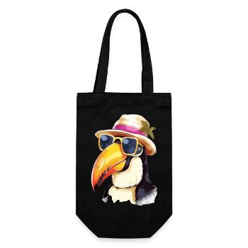 John the Toucan - Gift Bag for Bottles - black - Front