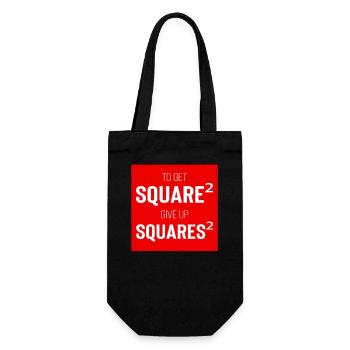 Square Streetwear: Fun & Clear Statement - Sac à bouteille - noir - Devant