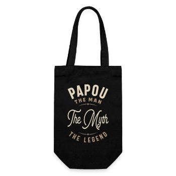 Papou L’Homme Le Mythe La Légende - Sac à bouteille - noir - Devant