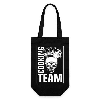 Skelett Cooking Team - Geschenkbeutel für Flaschen - Schwarz - Vorne