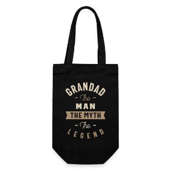 Grandad The Myth - Gift Bag for Bottles - black - Front