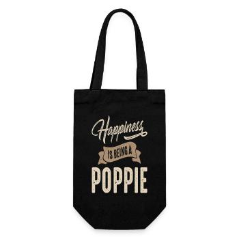 Happiness Poppie - Gift Bag for Bottles - black - Front