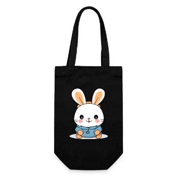 Koo the rabbit - Gift Bag for Bottles - black - Front