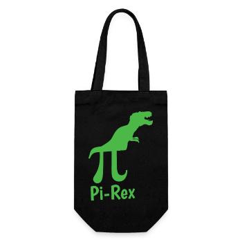 Pi-Rex Mathe Mathematik Lehrer Schule Wissenschaft - Geschenkbeutel für Flaschen - Schwarz - Vorne