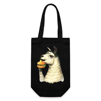 Lama mangeur de cheeseburger - Sac à bouteille - noir - Devant