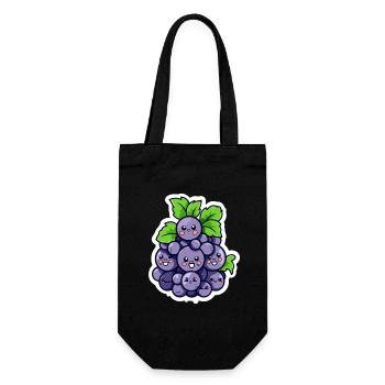 Bunch of kawaii grapes - Gift Bag for Bottles - black - Front