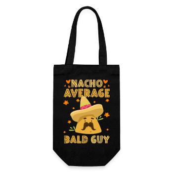 Hairstyle Bald man No hair - Gift Bag for Bottles - black - Front