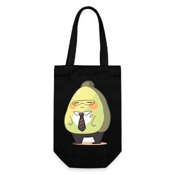 Office Avocado - Geschenkbeutel für Flaschen - Schwarz - Vorne