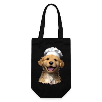 Golden Retriever Restaurateur Chien Chiot Chiens de cuisine - Sac à bouteille - noir - Devant