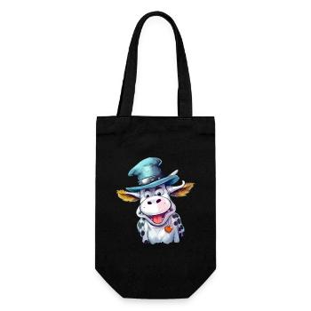 Misy la vache au chapeau - Sac à bouteille - noir - Devant