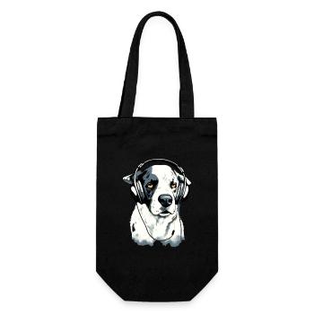 Rexo le chien audiophile - Sac à bouteille - noir - Devant