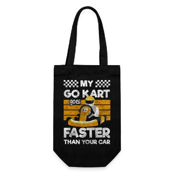 Gokart Karting Racing Racing - Gift Bag for Bottles - black - Front