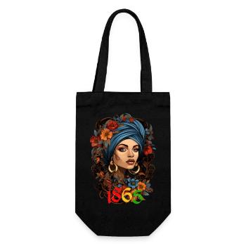Black Woman 1865 Juneteenth - Gift Bag for Bottles - black - Front