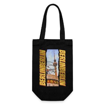 Berlin TV Tower Skyline Gold Germany - Gift Bag for Bottles - black - Front