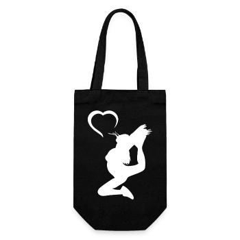 Dancing Dance Music - Geschenkbeutel für Flaschen - Schwarz - Vorne