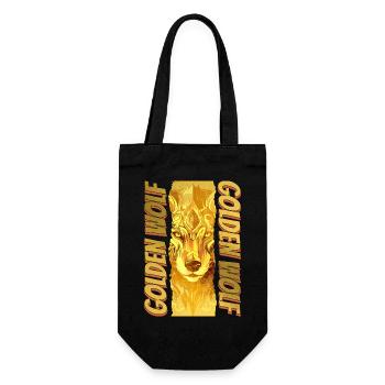 Wolf Wolf’s Head Gold Nature Wilderness Adventure Art - Sac à bouteille - noir - Devant