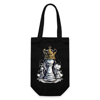 The pawn disguised as king - Gift Bag for Bottles - black - Front