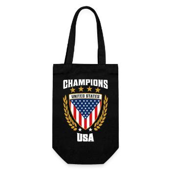 Champions USA - Feiern Sie den amerikanischen Stolz - Geschenkbeutel für Flaschen - Schwarz - Vorne