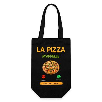 Pizza M'Appelle Design - Sac à bouteille - noir - Devant