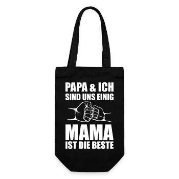 Mutter Spruch Geschenk Mama Muttertag - Geschenkbeutel für Flaschen - Schwarz - Vorne