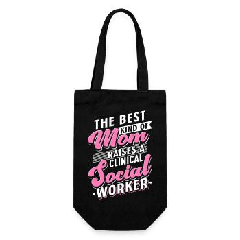 Clinical Social Worker - Geschenkbeutel für Flaschen - Schwarz - Vorne
