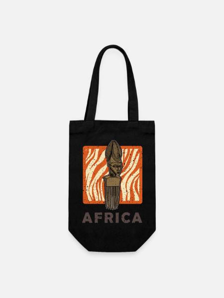 Afro Comb Hair Ebony Africa Culture Cadeau - Sac à bouteille - noir