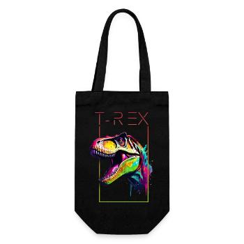 Multicolored T-Rex: Breaking Boundaries - Gift Bag for Bottles - black - Front