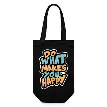 Faites ce qui vous rend heureux - Sac à bouteille - noir - Devant