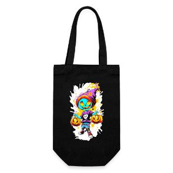 Jack o Lantern 02 - Gift Bag for Bottles - black - Front