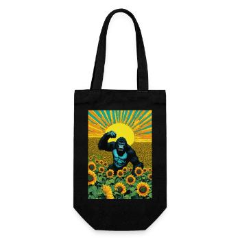 Sunflowers - Gift Bag for Bottles - black - Front