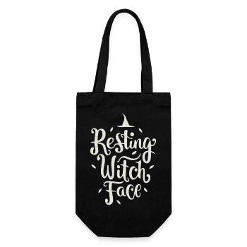 Resting Witch Face - Gift Bag for Bottles - black - Front