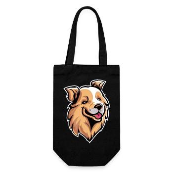 Dog - Gift Bag for Bottles - black - Front