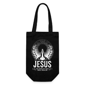 Jesus The World's Best Soul Healer - Gift Bag for Bottles - black - Front