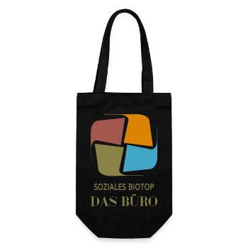 Office Work Humor Gift Funny Sayings - Gift Bag for Bottles - black - Front
