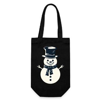 Cheerful Snowman Magic - Gift Bag for Bottles - black - Front