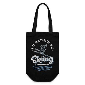 Snowboarden Berg Hobby - Geschenkbeutel für Flaschen - Schwarz - Vorne